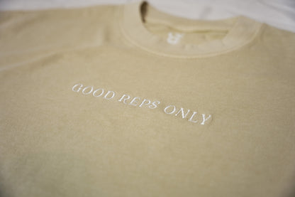 GOOD REPS ONLY Pump Cover in Washed Beige